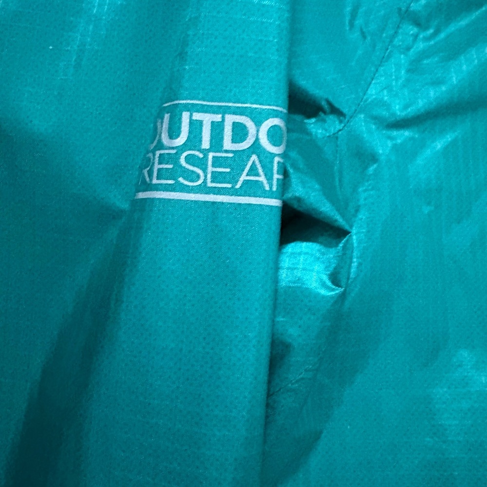 Outdoor Research Helium II Rain Jacket Teal Pertex Shield Hood Womens Small - Picture 3 of 8